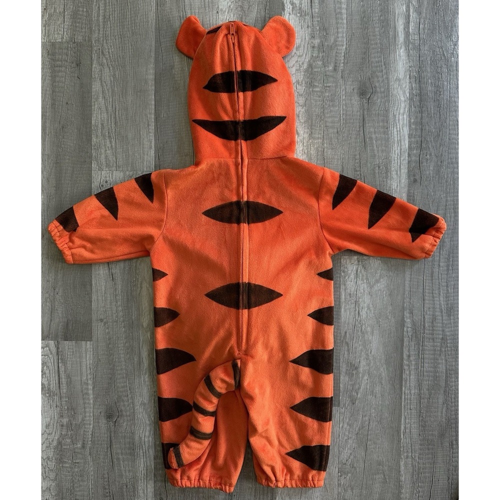 Disney Baby Tigger Costume 6-9 Months Hooded Fleece One Piece Halloween - Picture 7 of 10
